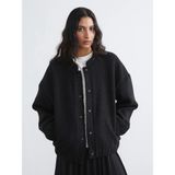 Lc Waikiki Yeni Sezon Kolej Yaka Oversize Kadın Pelüş Mont - Siyah - 36