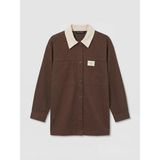 Lc Waikiki Yeni Sezon Kontrast Yaka Oversize Kadın Ceket - 42 - Kahverengi