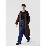 Lc Waikiki Yeni Sezon Kontrast Yaka Oversize Kadın Trençkot - Kahverengi - 40