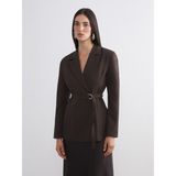 Lc Waikiki Yeni Sezon Krep Kadın Blazer Ceket - Kahverengi