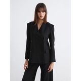 Lc Waikiki Yeni Sezon Kruvaze Yaka Kadın Blazer Ceket - 52 - Siyah