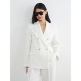 Lc Waikiki Yeni Sezon Kruvaze Yaka Kadın Blazer Ceket - Ekru