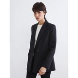 Lc Waikiki Yeni Sezon Kruvaze Yaka Kadın Blazer Ceket - Siyah