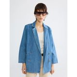 Lc Waikiki Yeni Sezon Kruvaze Yaka Kadın Jean Blazer Ceket - M - Lacivert