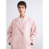 Lc Waikiki Yeni Sezon Kruvaze Yaka Kadın Kaşe Kaban - 34 - Pembe
