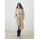 Lc Waikiki Yeni Sezon Kruvaze Yaka Oversize Kadın Trençkot - Bej - 36