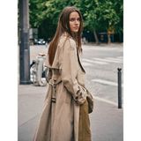 Lc Waikiki Yeni Sezon Kruvaze Yaka Oversize Kadın Trençkot - Haki - 36