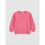 Lc Waikiki Yeni Sezon Kurdele Baskılı Taşlı Kız Çocuk Sweatshirt - Pembe - 1 - 2 Yaş