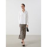 Lc Waikiki Yeni Sezon Leopar Desenli A Kesim Saten Kadın Etek - Kahverengi - 44
