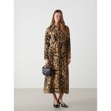 Lc Waikiki Yeni Sezon Leopar Desenli Kadın Gömlek Elbise - Kahverengi