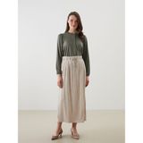 Lc Waikiki Yeni Sezon Loose Fit A Kesim Kadın Etek - Bej - 48