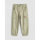 Lc Waikiki Yeni Sezon Loose Fit Erkek Çocuk Gabardin Kargo Pantolon - Yeşil - 1 - 2 Yaş