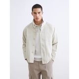 Lc Waikiki Yeni Sezon Loose Fit Gabardin Erkek Gömlek Ceket - Bej