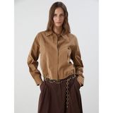 Lc Waikiki Yeni Sezon Loose Fit Kadin Gomlek - S5Q275Z8 - Kahverengi - 44