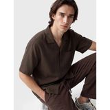 Lc Waikiki Yeni Sezon Loose Fit Keten Görünümlü Erkek Gömlek - 2XL - Çikolata Kahve
