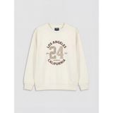 Lc Waikiki Yeni Sezon Los Angeles Baskılı Kız Çocuk Kalın Sweatshirt - Ekru - 8 - 9 Yaş