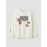 Lc Waikiki Yeni Sezon Mickey Mouse Baskılı Kız Çocuk Kalın Sweatshirt - Ekru - 11 - 12 Yaş