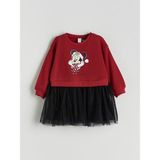 Lc Waikiki Yeni Sezon Mickey Mouse Lisanslı Kız Çocuk Tüllü Elbise - 9 - 12 Ay - Kırmızı