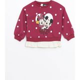 Lc Waikiki Yeni Sezon Minnie Mouse Baskılı Kız Çocuk Sweatshirt - Bordo - 9 - 12 Ay