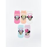 Lc Waikiki Yeni Sezon Minnie Mouse Desenli Kız Çocuk Patik Çorap 5'li - 27 - 29 - Pembe