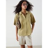 Lc Waikiki Yeni Sezon Modal Karışımlı Oversize Kadın Gömlek - XS - S - Haki
