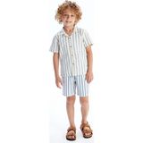 Lc Waikiki Yeni Sezon Müslin Çizgili Erkek Çocuk Şort - 6 - 7 Yaş - Bej
