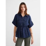 Lc Waikiki Yeni Sezon Müslin Kadın Gömlek - XS - S - Lacivert