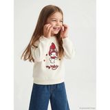 Lc Waikiki Yeni Sezon My Melody Baskılı Kız Çocuk Kalın Sweatshirt - Ekru - 1 - 2 Yaş