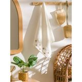 Lc Waikiki Yeni Sezon Nakışlı Pamuklu Yüz Havlusu 50X80 cm - Ekru