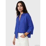 Lc Waikiki Yeni Sezon Oversize %100 Keten Kadın Gömlek - 3XL - İndigo