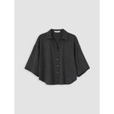 Lc Waikiki Yeni Sezon Oversize Armürlü Kadın Gömlek - 2XL - Antrasit