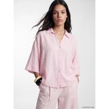 Lc Waikiki Yeni Sezon Oversize Armürlü Kadın Gömlek - XL - Pembe