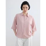 Lc Waikiki Yeni Sezon Oversize Armürlü Kadın Gömlek - XS - Gülkurusu