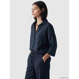 Lc Waikiki Yeni Sezon Oversize Kadın %100 Keten Gömlek - XS - Lacivert