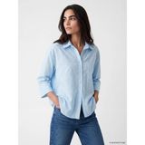 Lc Waikiki Yeni Sezon Oversize Kadın Brode Gömlek - Mavi