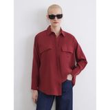 Lc Waikiki Yeni Sezon Oversize Kadın Gömlek - 44 - Bordo
