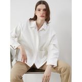 Lc Waikiki Yeni Sezon Oversize Kadın Jean Gömlek - Beyaz