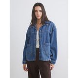 Lc Waikiki Yeni Sezon Oversize Kadın Jean Gömlek - Indigo