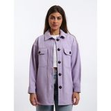 Lc Waikiki Yeni Sezon Oversize Kadın Oduncu Gömlek Ceket - Lila