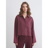 Lc Waikiki Yeni Sezon Oversize Modal Karışımlı Kadın Gömlek - 40 - Bordo
