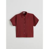 Lc Waikiki Yeni Sezon Oversize Modal Karışımlı Kadın Gömlek - Mürdüm - 2XL