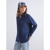 Lc Waikiki Yeni Sezon Oversize Modal Karışımlı Kadın Gömlek - XL - Indigo