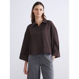 Lc Waikiki Yeni Sezon Oversize Modal Karışımlı Kadın Gömlek - XL - Kahverengi