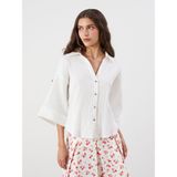 Lc Waikiki Yeni Sezon Oversize Müslin Kadın Gömlek - XL - Ekru