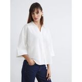 Lc Waikiki Yeni Sezon Oversize Poplin Kadın Gömlek - 3XL - Ekru