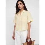 Lc Waikiki Yeni Sezon Oversize Poplin Kadın Gömlek - 3XL - Sarı