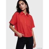 Lc Waikiki Yeni Sezon Oversize Poplin Kadın Gömlek - Kırmızı