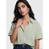 Lc Waikiki Yeni Sezon Oversize Poplin Kadın Gömlek - Nane Yeşili