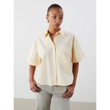 Lc Waikiki Yeni Sezon Oversize Poplin Kadın Gömlek - XL - Sarı