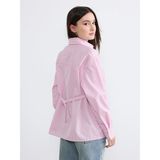 Lc Waikiki Yeni Sezon Petite Çizgili Kadın Gömlek - 46 - Pembe